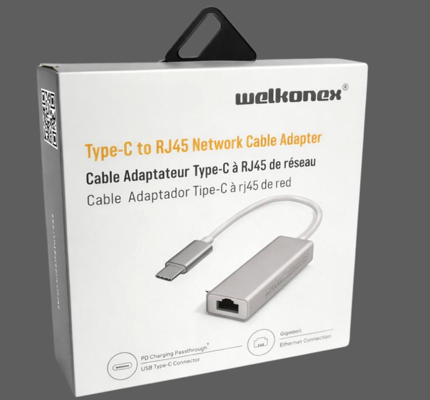 ADAPTADOR TIPO C A RJ45 + HUB