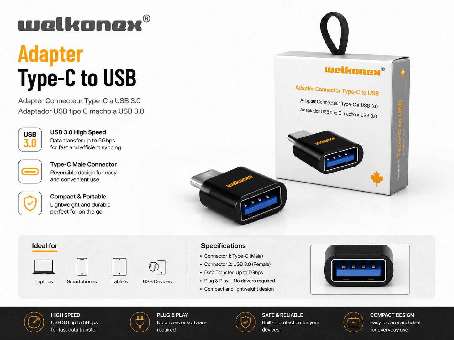 TIPO-C	A USB 3.0 ALUMINIO