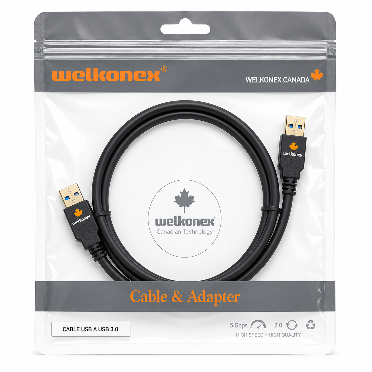 CABLE USB A USB 3.0 M/M 1 MT